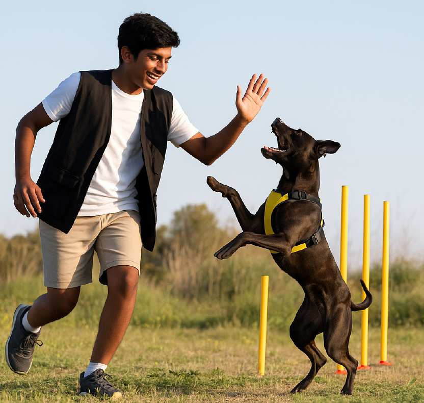 Expert Dog Trainer Helping Pets And Owners